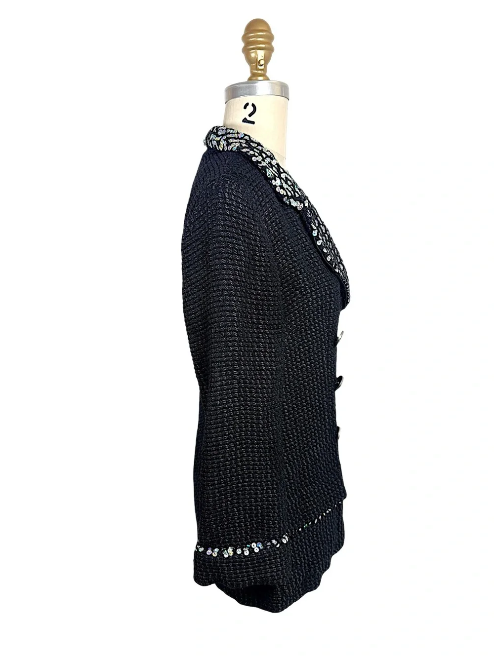 Chanel 10A Black Sequin Trim Jacket | Karl Lagerfeld